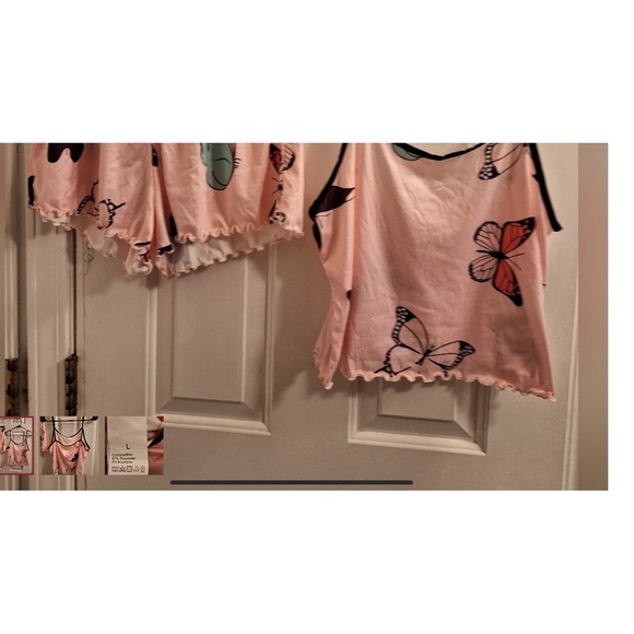 NEW Butterfly pajama set Large - Picture 2 of 2